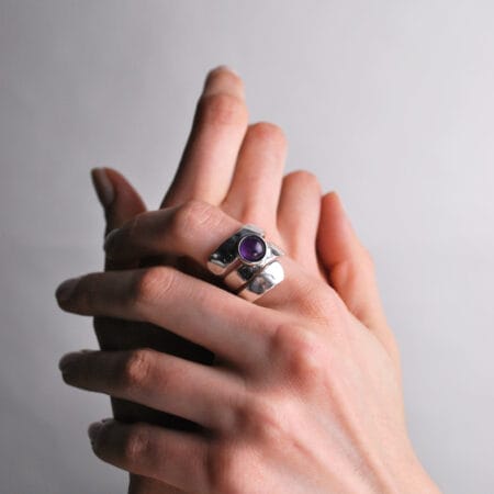 Rings handmade in bronze and silver - Natsuko Toyofuku