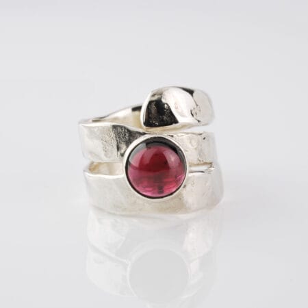 Garnet Band - Silver